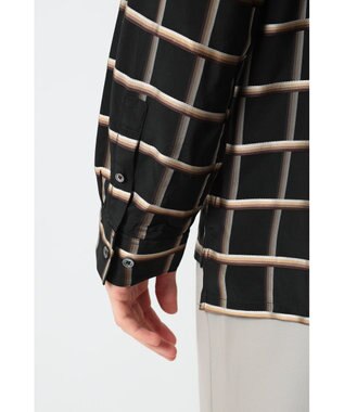 DAKS ウィンドウペーンチェックシャツ ブラック