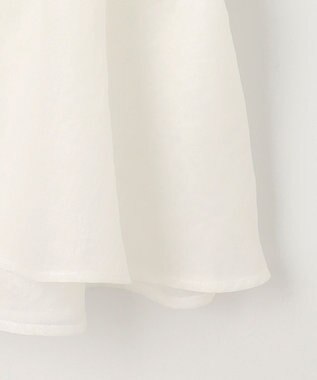 組曲 L シャーリングシフォン シアーペプラム ブラウス アイボリー系