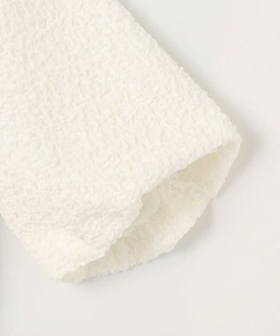 組曲 L シャーリングシフォン シアーペプラム ブラウス アイボリー系