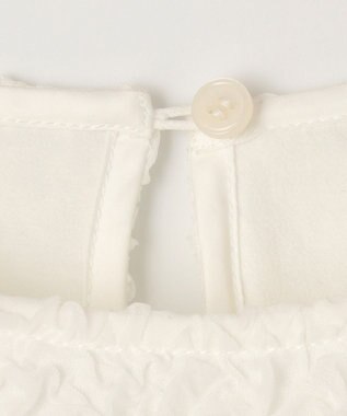 組曲 L シャーリングシフォン シアーペプラム ブラウス アイボリー系