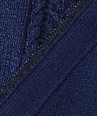 JOSEPH ABBOUD 【WEB/一部店舗限定】コットンバルキーニットブルゾン サックスブルー系