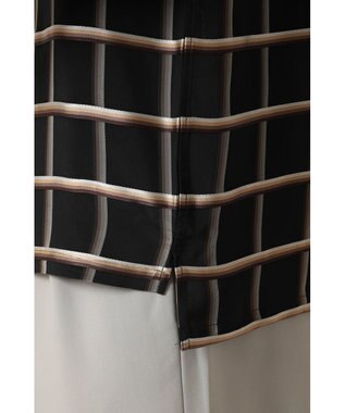 DAKS ウィンドウペーンチェックシャツ ブラック