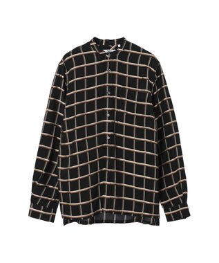 DAKS ウィンドウペーンチェックシャツ ブラック