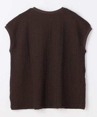 ANY L レースフレンチスリーブプルオーバー ブラウン