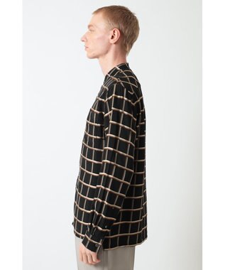 DAKS ウィンドウペーンチェックシャツ ブラック