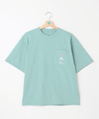 SHARE PARK LADIES 【UVカット・吸水速乾・ストレッチ・軽量 】ロゴポケットTシャツ（S・Mサイズ） サックスブルー系