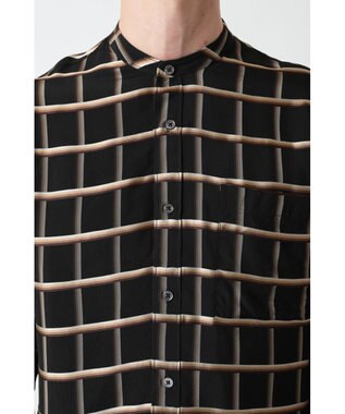 DAKS ウィンドウペーンチェックシャツ ブラック