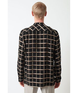 DAKS ウィンドウペーンチェックシャツ ブラック