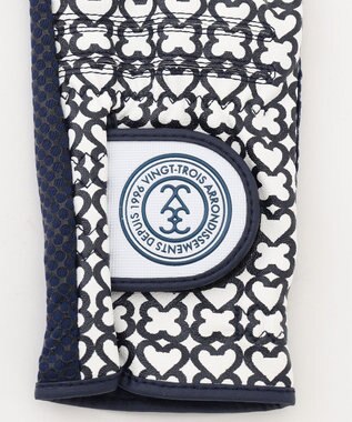 23区GOLF 【WOMEN】手元を華やかに！モノグラム 合皮 グローブ ネイビー系5