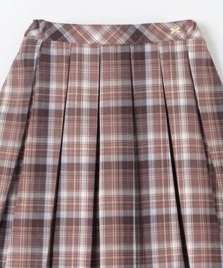 ANY KIDS チェック プリーツ スカパン ブラウン系