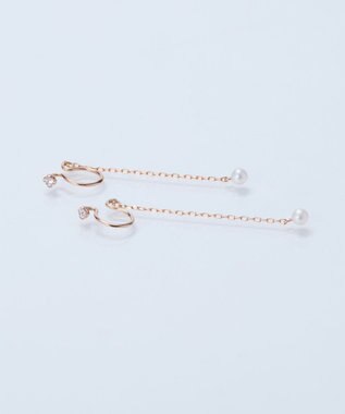 Phoebe 【K10RG】リバーシブル2wayスウィングイヤリング ローズゴールド