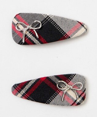 WEGO L2Pパテッドリボンパッチンピン ホワイトチェック1