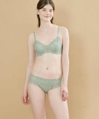 une nana cool MADE WITH LIBERTY FABRIC 特別な日以外の364日つけたくなるブラ 364ブラ レース ライトオリーブ
