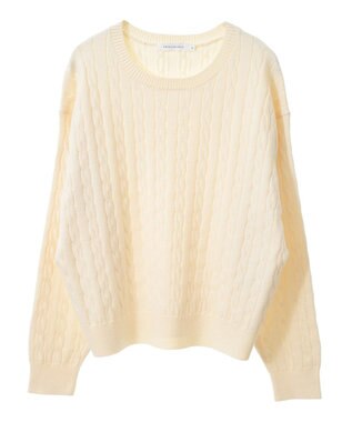 AMERICAN HOLIC バイパチケーブルニットプルオーバー Ivory