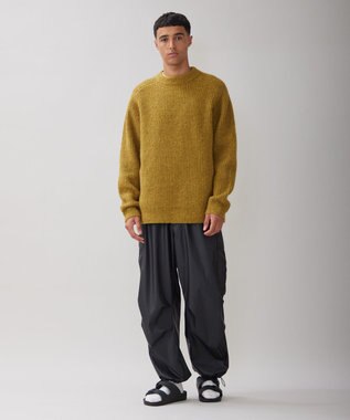 UNFILO MENS レザーライクカーゴパンツ [23年秋冬商品] ブラック