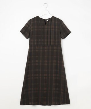 J.PRESS LADIES S シャドーチェック ワンピース ダークブラウンチェック系3