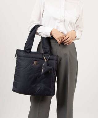 LANVIN en Bleu パッフィー トートバッグ ネイビー