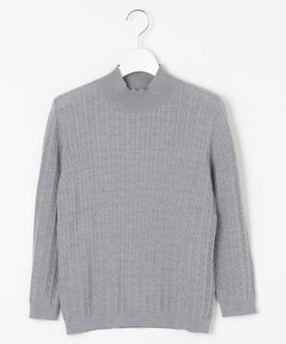 J.PRESS LADIES 【洗える】KNIT BASIC ニット ライトグレー系