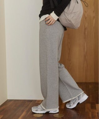 WEGO 【ANGIE VINTAGE/セットアップ対応】ワイドスウェットパンツ 杢グレー