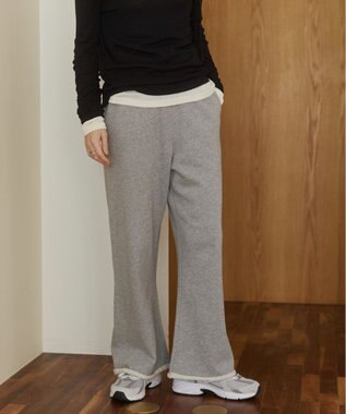 WEGO 【ANGIE VINTAGE/セットアップ対応】ワイドスウェットパンツ 杢グレー