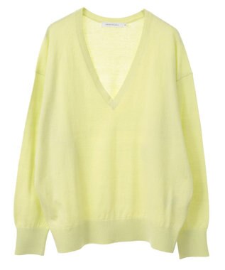 AMERICAN HOLIC Ｖネックニットプルオーバー Light Yellow