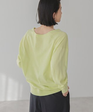 AMERICAN HOLIC Ｖネックニットプルオーバー Light Yellow