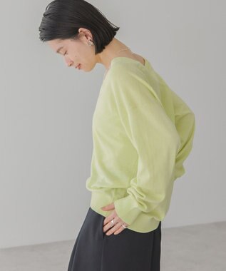 AMERICAN HOLIC Ｖネックニットプルオーバー Light Yellow