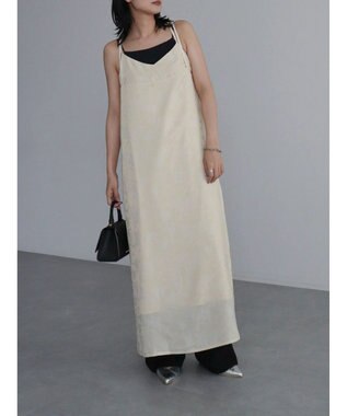 Green Parks ウ゛ィンテージフラワージャガードキャミワンピース Beige