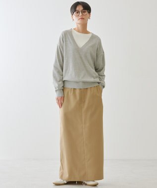 AMERICAN HOLIC Ｖネックニットプルオーバー Light Gray Mixture