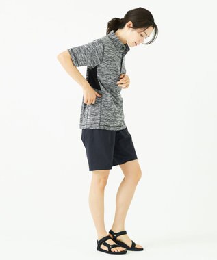 JOSEPH ABBOUD MOUNTAIN ランダムスラブリップル ポロシャツ グレー系