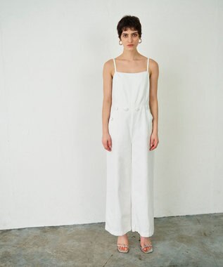 GRACE CONTINENTAL デニムサロペット ホワイト