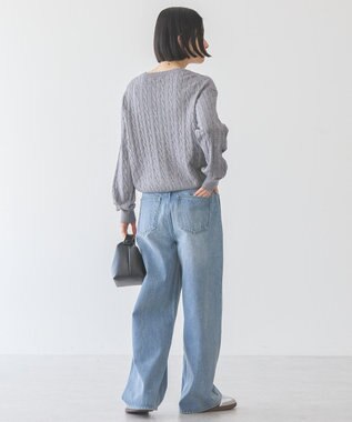 AMERICAN HOLIC バイパチケーブルニットプルオーバー Light Gray Mixture