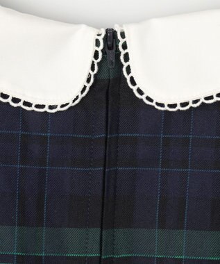 組曲 KIDS 【150-170㎝】クラシックチェック ワンピース グリーン系3