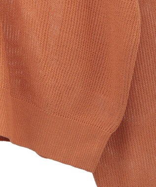 Green Parks 衿つきメッシュニットプルオーバー Orange