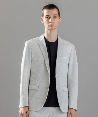 JOSEPH HOMME 新素材【通気性/ストレッチ】グリットタックジャージー   ストレッチジャケット ライトグレー系