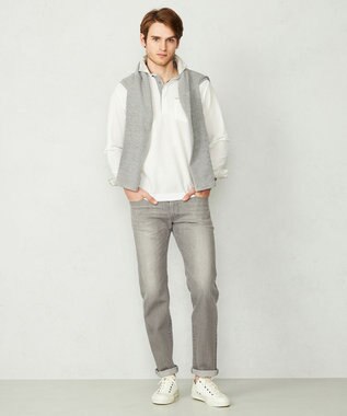 JOSEPH ABBOUD 【イージーケア】ホールガーメントリンクス　ニット ライトグレー系