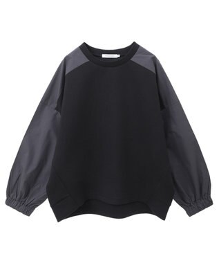 AMERICAN HOLIC 異素材コクーンポンチプルオーバー Black