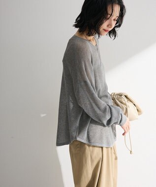 Green Parks シアーニットプルオーバー Gray