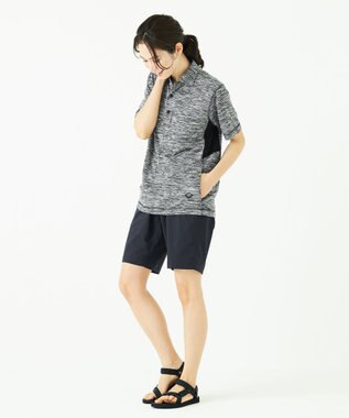 JOSEPH ABBOUD MOUNTAIN ランダムスラブリップル ポロシャツ グレー系