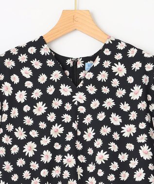 組曲 L 【組曲×setsuko sagittaire】ハイカウントストレッチプリントワンピース ブラック系6