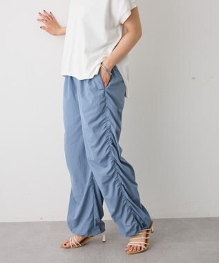 CRAFT STANDARD BOUTIQUE サイドシャーリングカーゴパンツ Blue