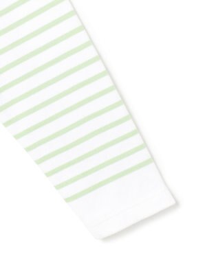 23区 Armo-lux パネルボーダー クロップド カットソー アップルグリーン系