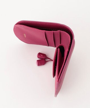 airlist 【カラフル・本革】コンパクト二つ折り財布　タッセル　Tassel ラズベリー