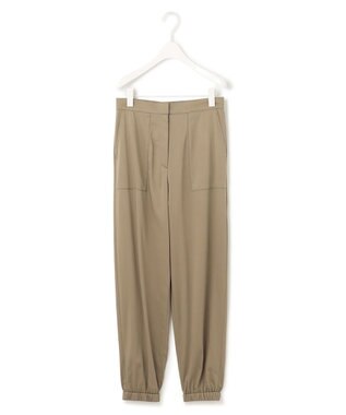 ICB 【洗える】 キュプラナイロンストレッチ ジョグパンツ オリーブ系