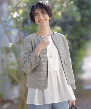 J.PRESS LADIES リングコンビ ネックレス シルバー系