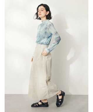 CRAFT STANDARD BOUTIQUE タイダイメッシュボトルネックインナー Light Green