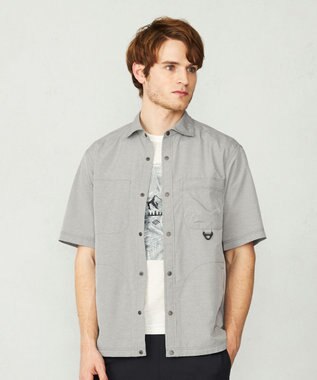 JOSEPH ABBOUD MOUNTAIN 【UNISEX】3Dエンボス シャツ ライトグレー系