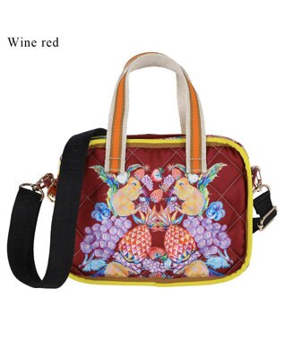 tsumori chisato CARRY tcアニマルキルト ショルダーバッグ ミニボストン ボルドー