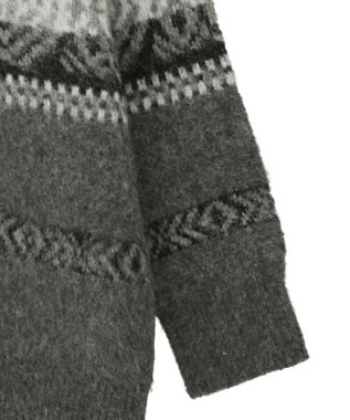 AMERICAN HOLIC アソート柄シャギーニットカーディガン Gray Mixture