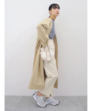 Green Parks 裾スリット／選べる美脚みえパンツ Ecru